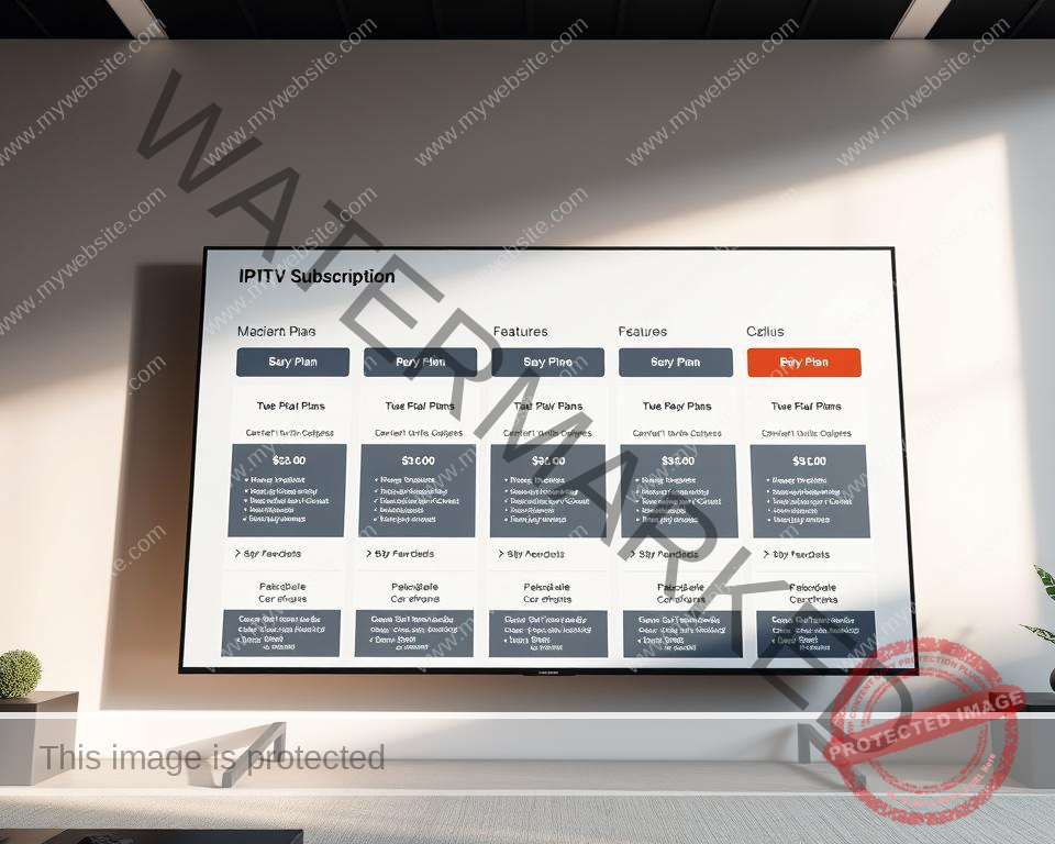 High-quality IPTV subscription plans prominently displayed on a clean, modern interface with a professional, minimalist aesthetic. A variety of plan options arranged in a grid layout, with clear pricing, features, and value propositions highlighted. The plans are showcased against a soft, neutral background that allows the information to take center stage. Subtle lighting and camera angles create depth and draw the viewer's attention to the key details. An overall sense of sophistication, trustworthiness, and attention to user experience. High-quality IPTV subscription plans prominently displayed on a clean, modern interface with a professional, minimalist aesthetic. A variety of plan options arranged in a grid layout, with clear pricing, features, and value propositions highlighted. The plans are showcased against a soft, neutral background that allows the information to take center stage. Subtle lighting and camera angles create depth and draw the viewer's attention to the key details. An overall sense of sophistication, trustworthiness, and attention to user experience.